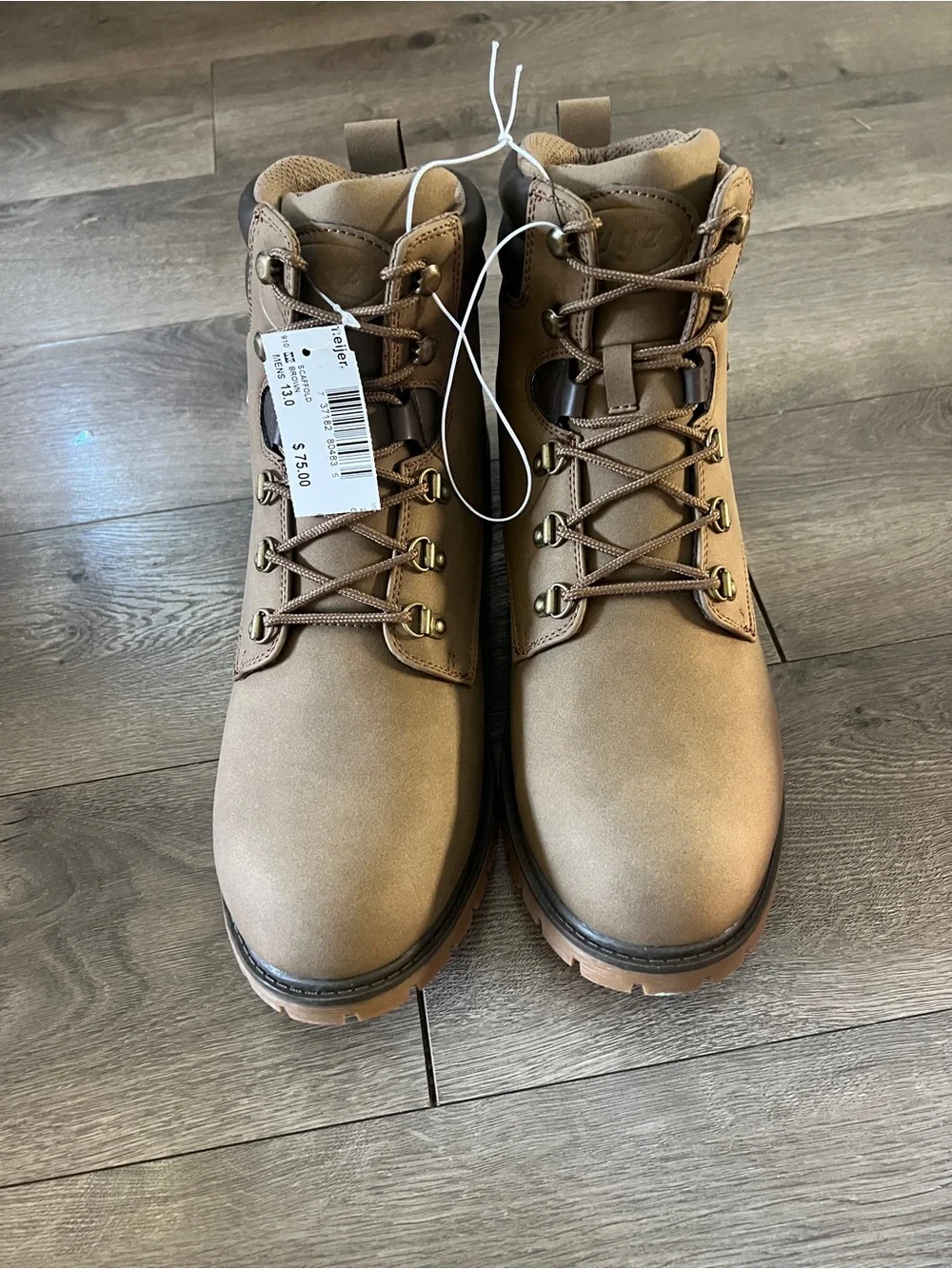 Lugz Scaffold Brown Boots Slip Resistant Size 13 New